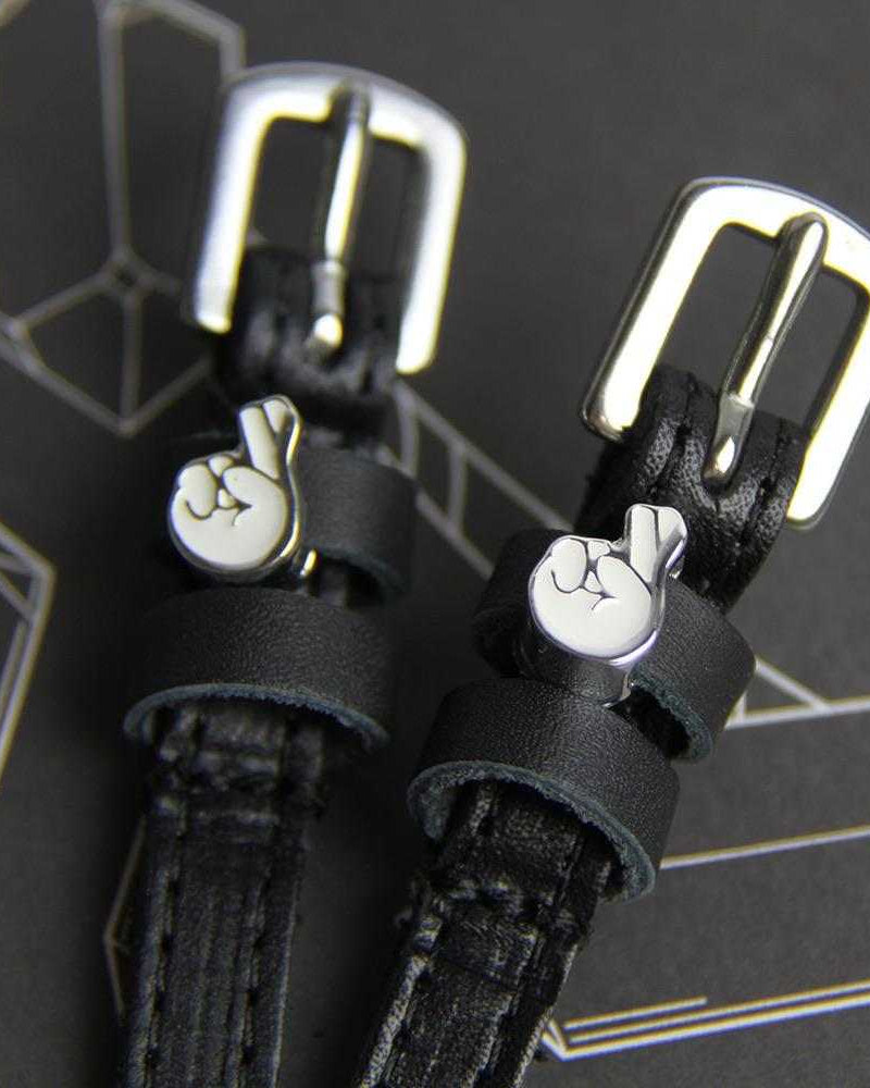 ManeJane Black Spur Straps Fingers Crossed Spur Straps equestrian boot socks boot socks thin socks riding socks pattern socks tall socks funny socks knee high socks horse socks horse show socks