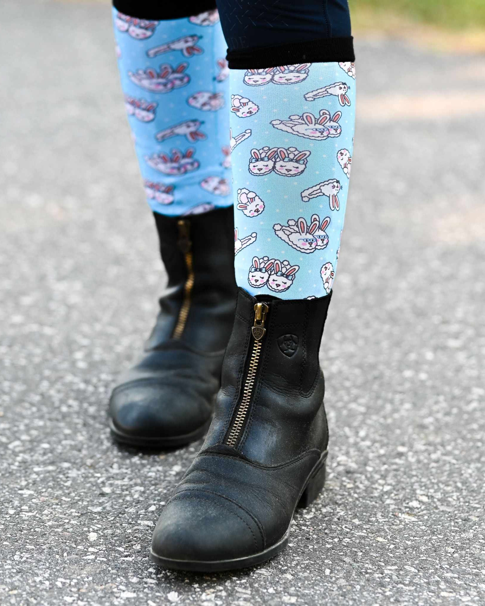 dreamers & schemers Youth Floofy Feet Youth Pair & A Spare Socks equestrian boot socks boot socks thin socks riding socks pattern socks tall socks funny socks knee high socks horse socks horse show socks