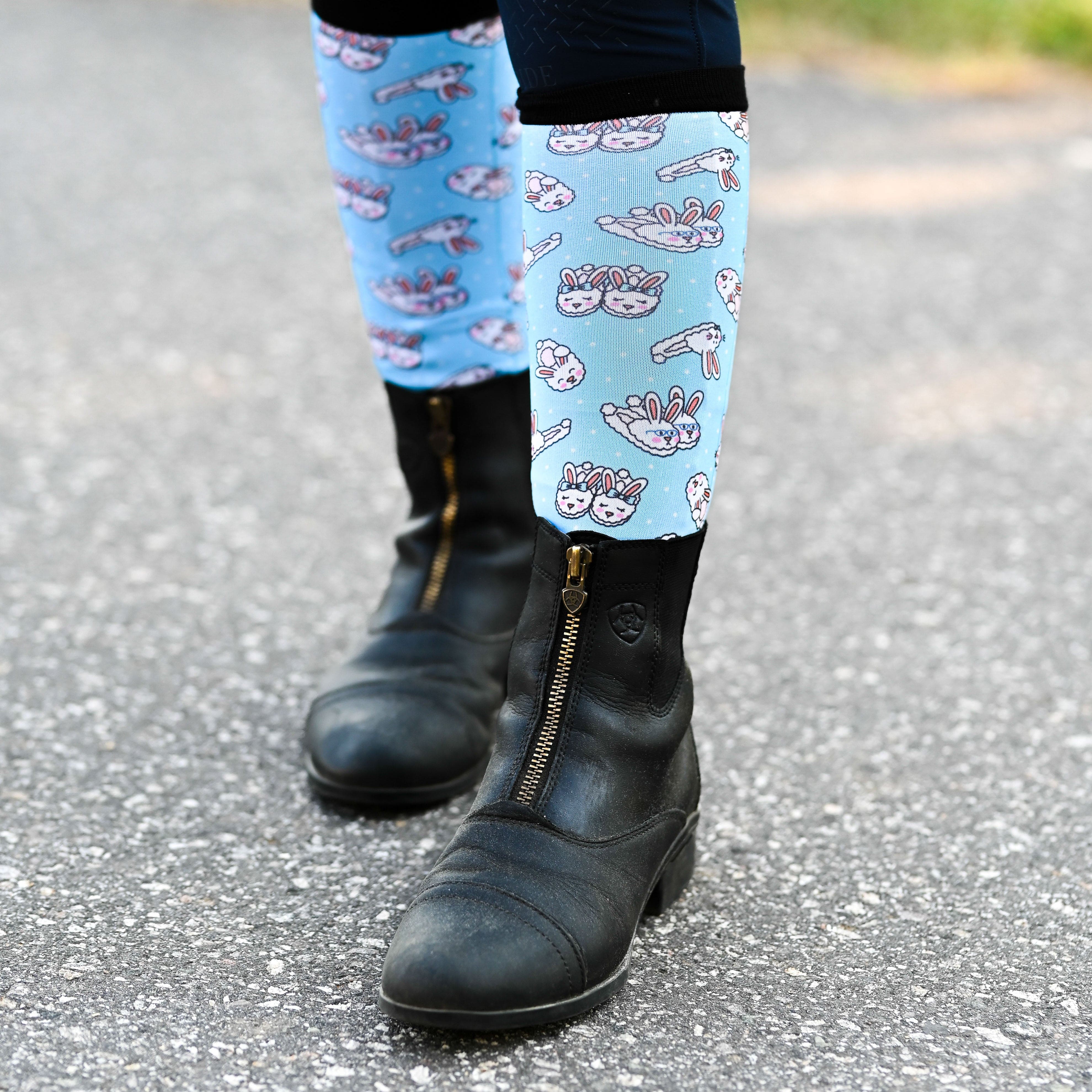 dreamers & schemers Youth Floofy Feet Youth Pair & A Spare Socks equestrian boot socks boot socks thin socks riding socks pattern socks tall socks funny socks knee high socks horse socks horse show socks