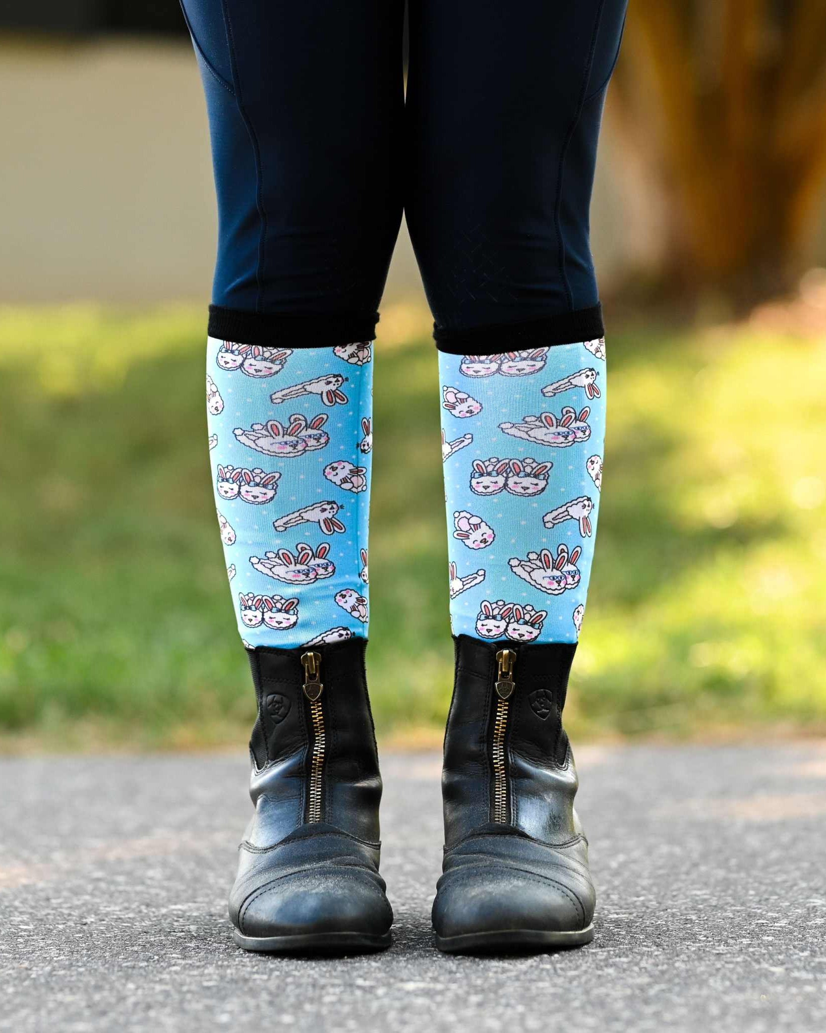 dreamers & schemers Youth Floofy Feet Youth Pair & A Spare Socks equestrian boot socks boot socks thin socks riding socks pattern socks tall socks funny socks knee high socks horse socks horse show socks