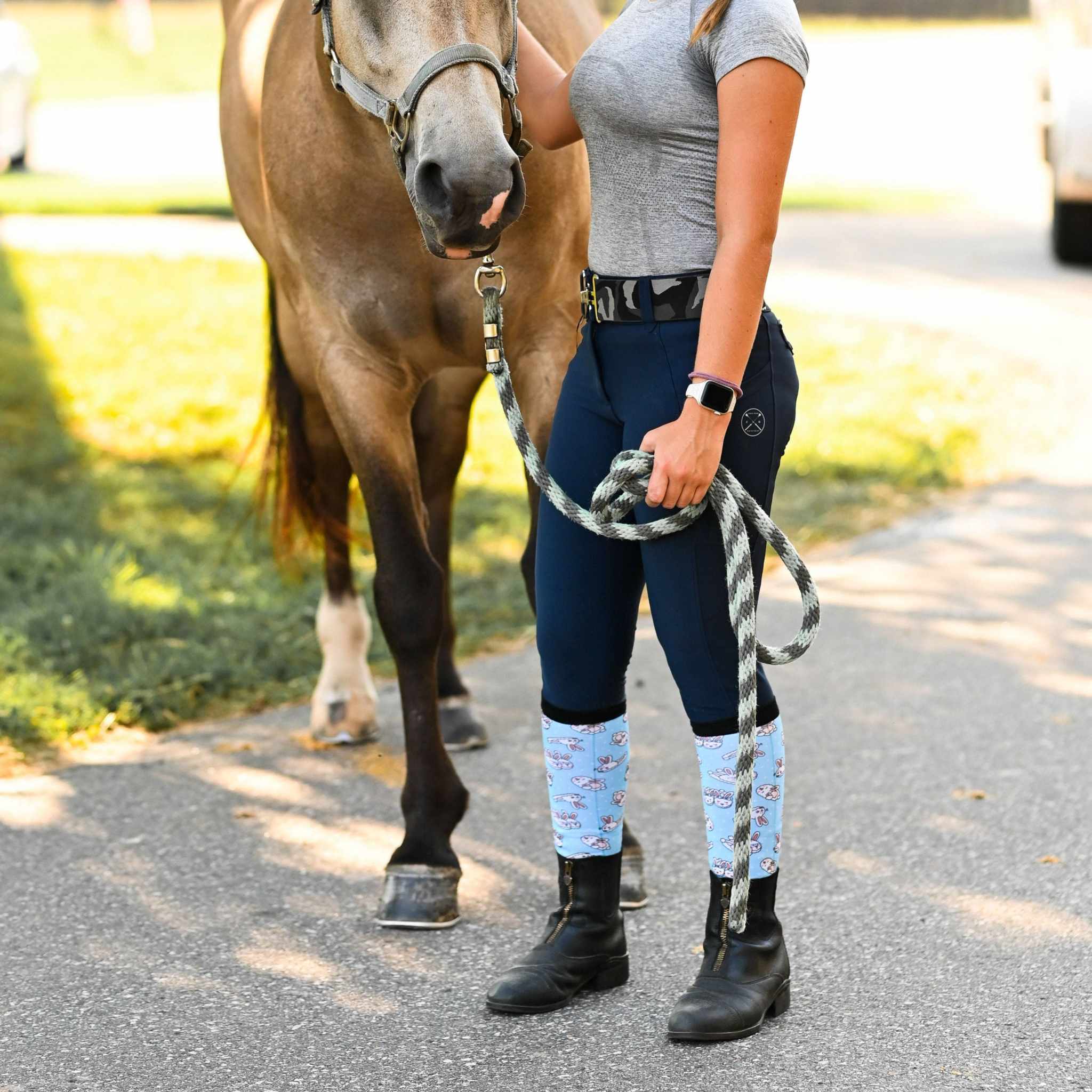 dreamers & schemers Youth Floofy Feet Youth Pair & A Spare Socks equestrian boot socks boot socks thin socks riding socks pattern socks tall socks funny socks knee high socks horse socks horse show socks