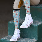 dreamers & schemers Pair & A Spare Forest Faries Youth Pair & a Spare equestrian boot socks boot socks thin socks riding socks pattern socks tall socks funny socks knee high socks horse socks horse show socks