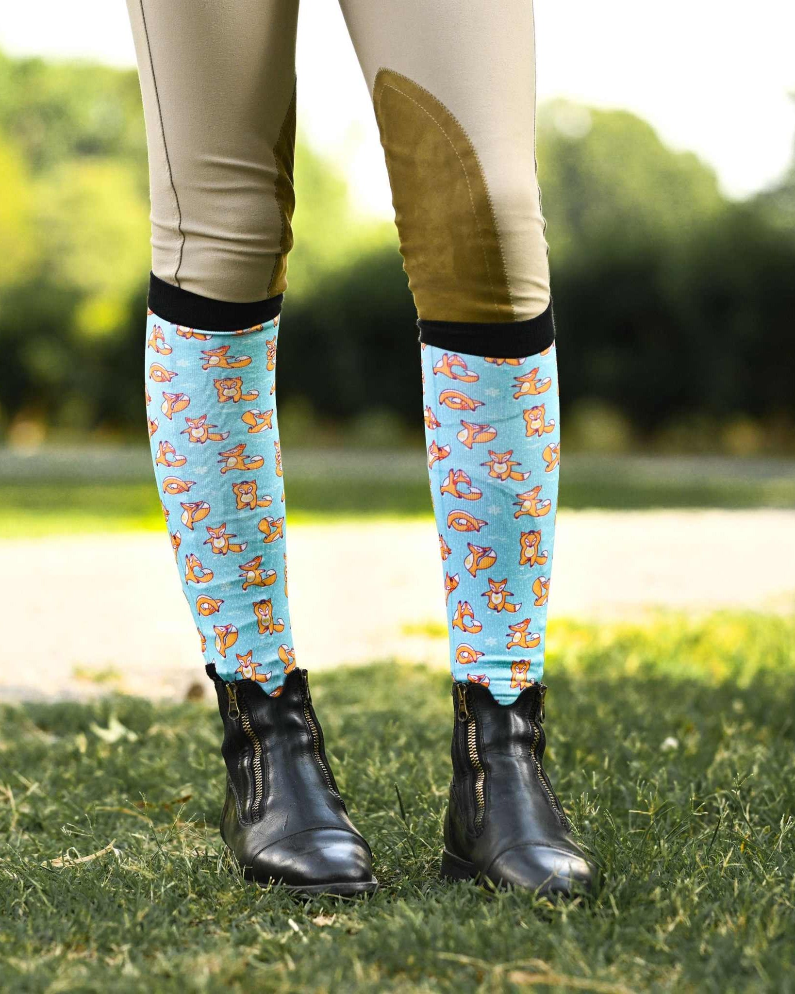 dreamers & schemers Pair & A Spare Foxy Flex Pair & A Spare Socks equestrian boot socks boot socks thin socks riding socks pattern socks tall socks funny socks knee high socks horse socks horse show socks