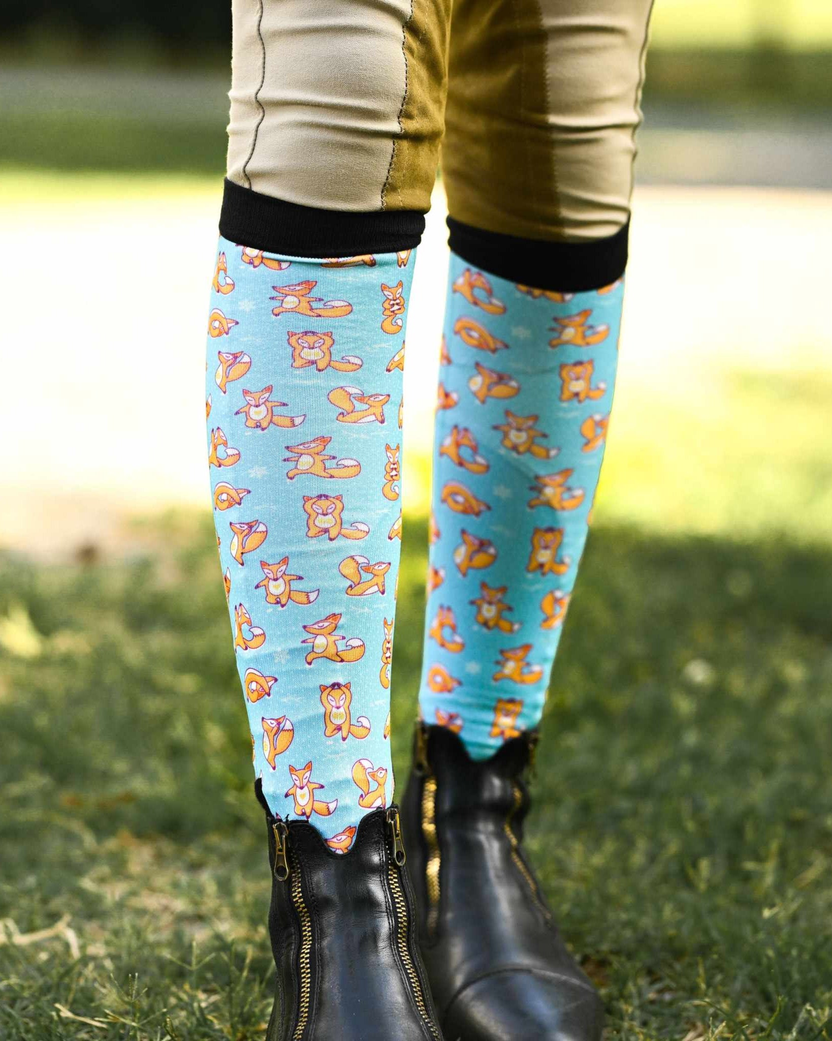 dreamers & schemers Pair & A Spare Foxy Flex Pair & A Spare Socks equestrian boot socks boot socks thin socks riding socks pattern socks tall socks funny socks knee high socks horse socks horse show socks