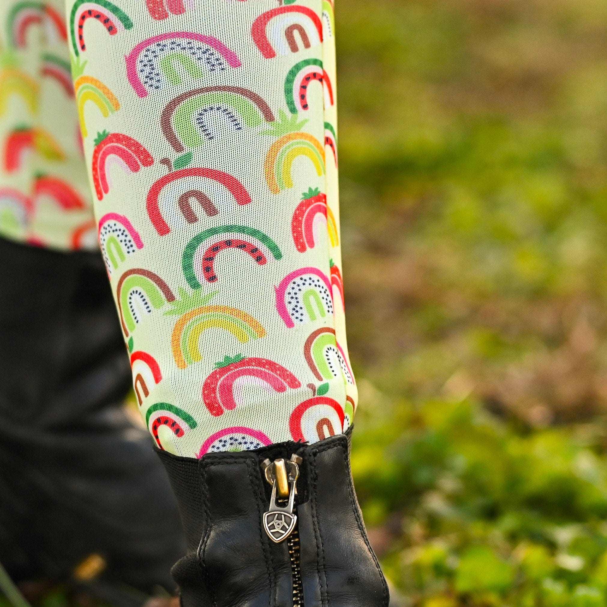 dreamers & schemers Youth Pair & a Spare Fruit Rainbows Youth Pair & a Spare Socks equestrian boot socks boot socks thin socks riding socks pattern socks tall socks funny socks knee high socks horse socks horse show socks