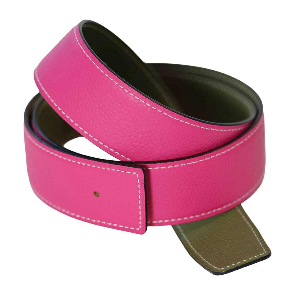 ManeJane Belt Fuchsia/Olive Reversible Leather Belt Strap equestrian boot socks boot socks thin socks riding socks pattern socks tall socks funny socks knee high socks horse socks horse show socks