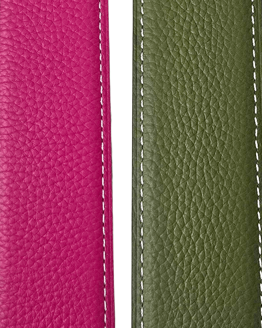 ManeJane Belt XS Fuchsia/Olive Reversible Leather Belt Strap equestrian boot socks boot socks thin socks riding socks pattern socks tall socks funny socks knee high socks horse socks horse show socks