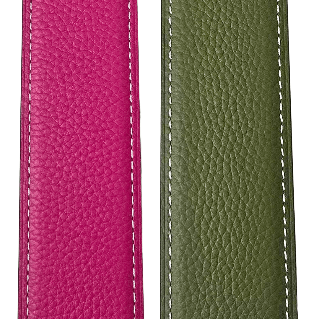 ManeJane Belt XS Fuchsia/Olive Reversible Leather Belt Strap equestrian boot socks boot socks thin socks riding socks pattern socks tall socks funny socks knee high socks horse socks horse show socks