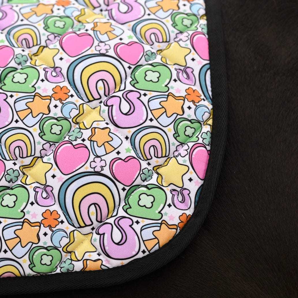 Dreamers & Schemers Full O Luck Saddle Pad – patterned saddle pad, equestrian gift, horseback riding gear from Dreamers & Schemers Saddle Pads
