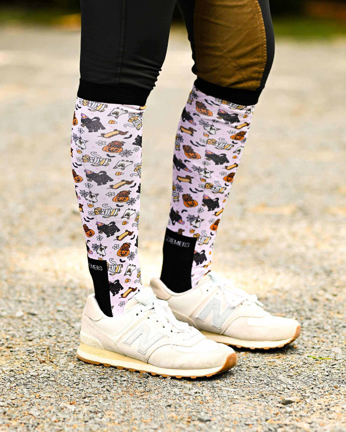 dreamers & schemers Pair & A Spare Ghosts & Growls Pair & A Spare Socks equestrian boot socks boot socks thin socks riding socks pattern socks tall socks funny socks knee high socks horse socks horse show socks