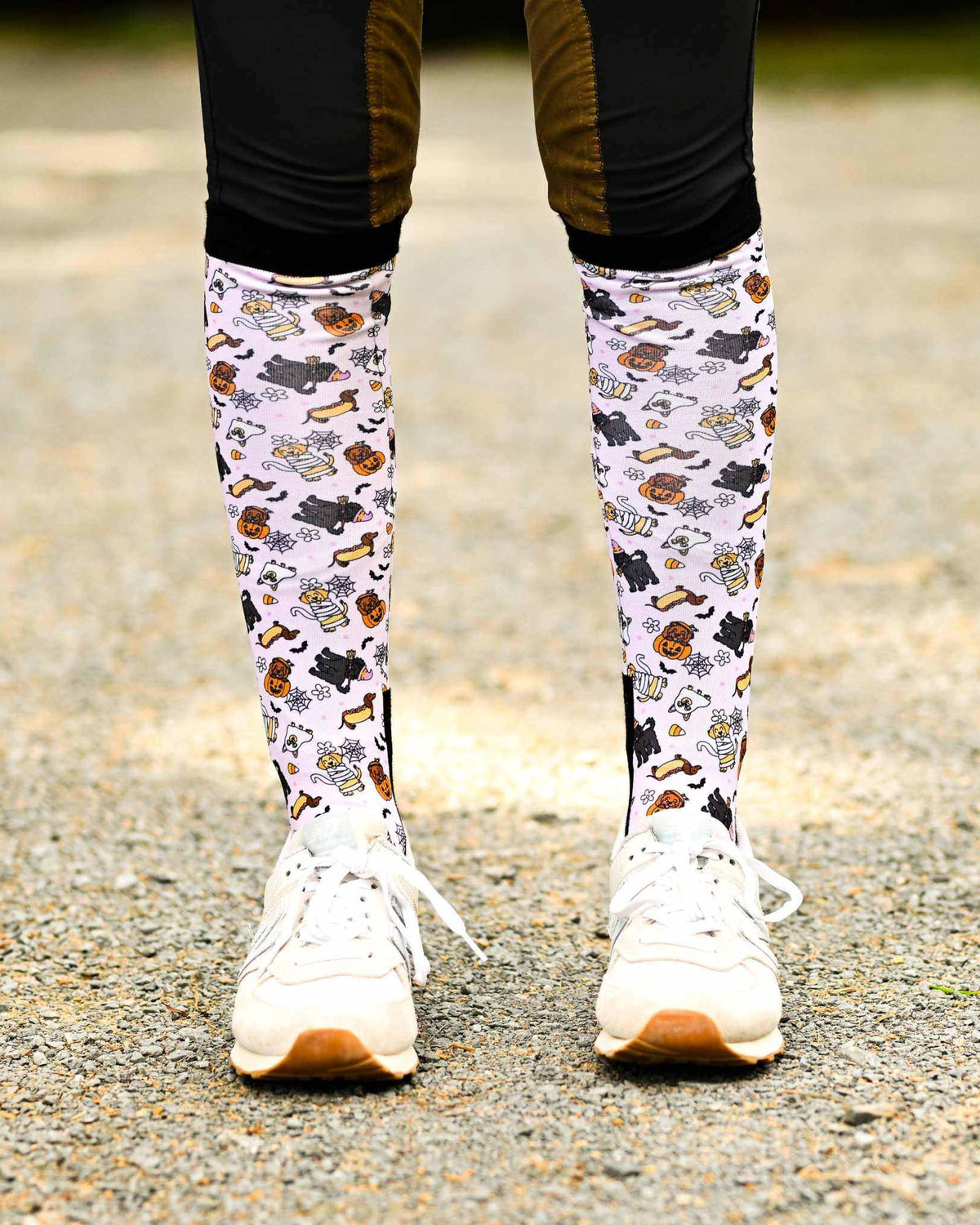 dreamers & schemers Pair & A Spare Ghosts & Growls Pair & A Spare Socks equestrian boot socks boot socks thin socks riding socks pattern socks tall socks funny socks knee high socks horse socks horse show socks