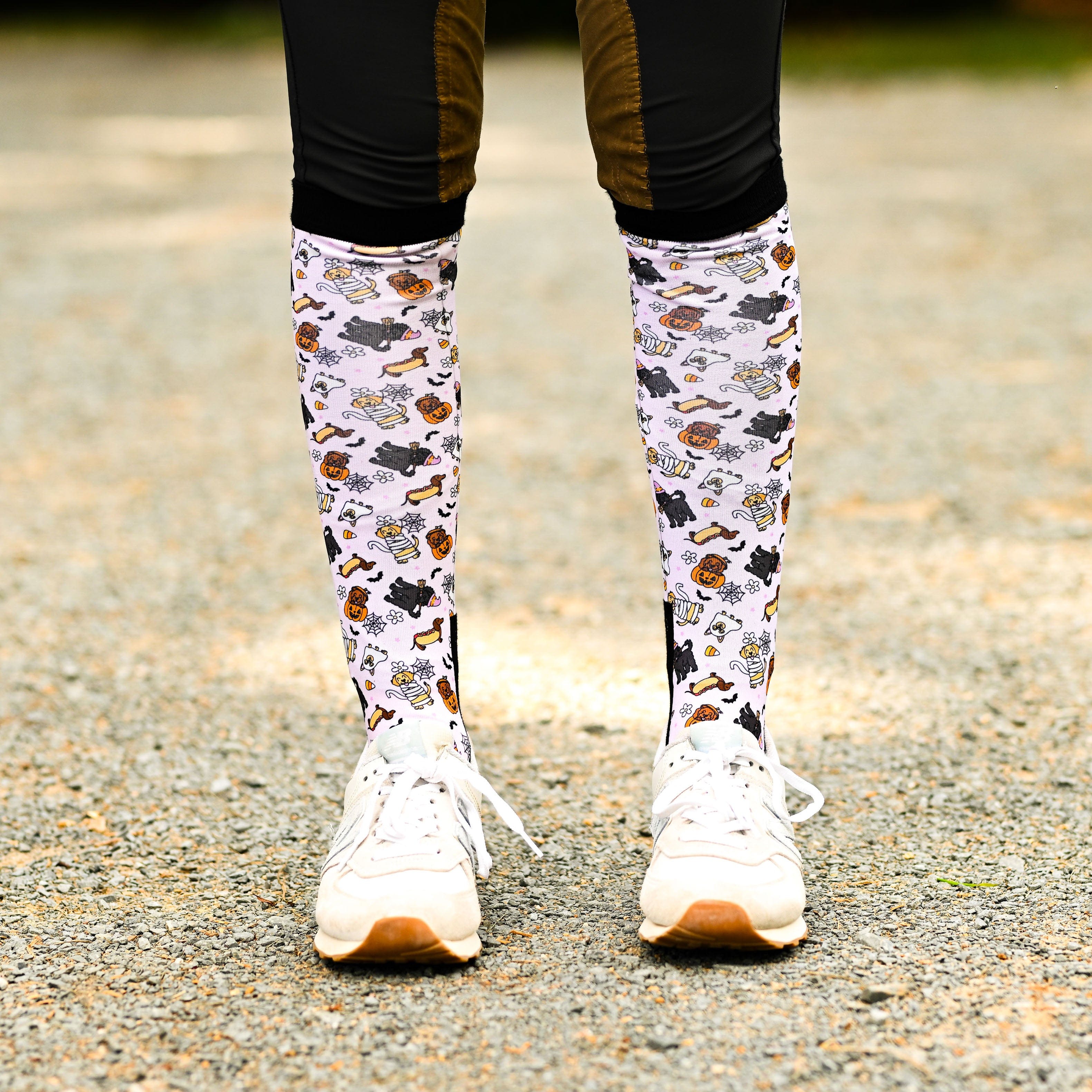 dreamers & schemers Pair & A Spare Ghosts & Growls Pair & A Spare Socks equestrian boot socks boot socks thin socks riding socks pattern socks tall socks funny socks knee high socks horse socks horse show socks