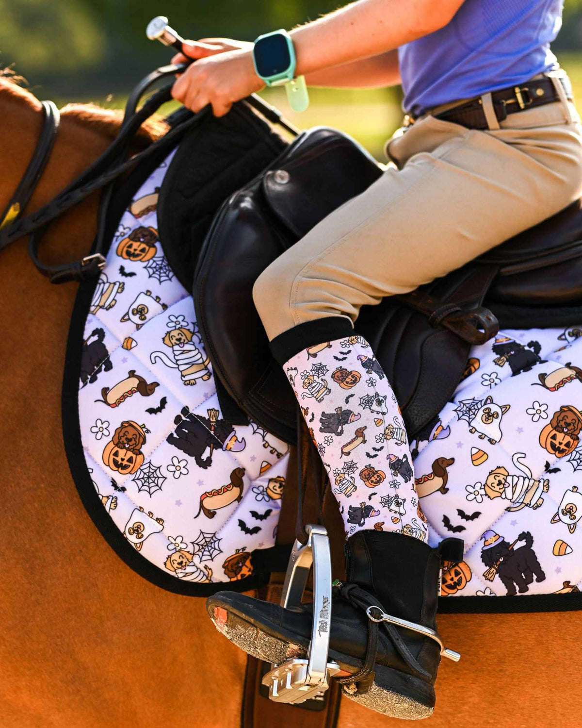 dreamers & schemers Youth Ghosts & Growls Youth Pair & A Spare Socks equestrian boot socks boot socks thin socks riding socks pattern socks tall socks funny socks knee high socks horse socks horse show socks