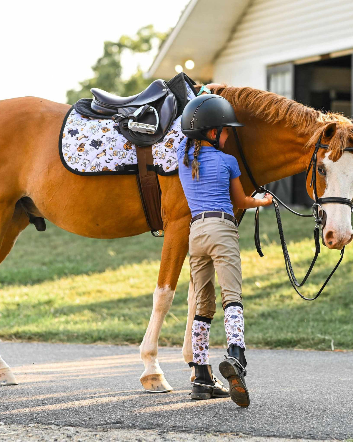 dreamers & schemers Youth Ghosts & Growls Youth Pair & A Spare Socks equestrian boot socks boot socks thin socks riding socks pattern socks tall socks funny socks knee high socks horse socks horse show socks