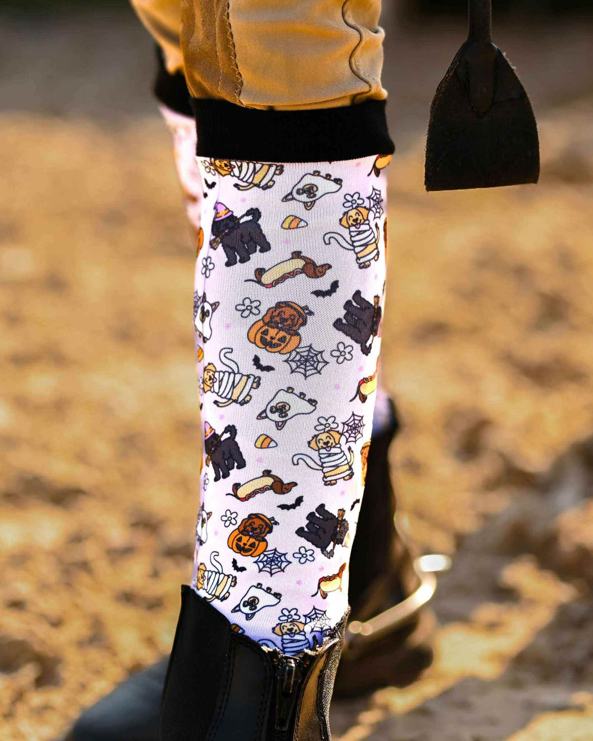 dreamers & schemers Youth Ghosts & Growls Youth Pair & A Spare Socks equestrian boot socks boot socks thin socks riding socks pattern socks tall socks funny socks knee high socks horse socks horse show socks
