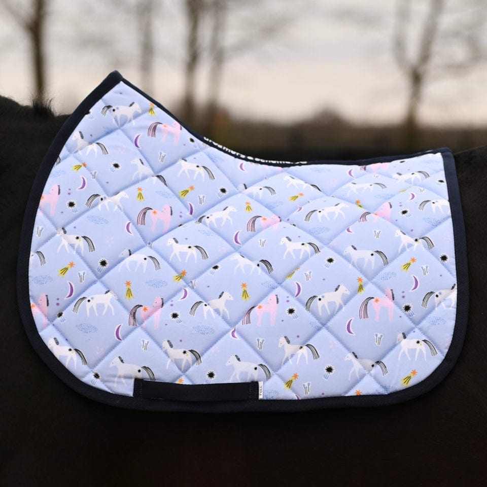Dreamers & Schemers Giddy Up Saddle Pad – patterned saddle pad, equestrian gift, horseback riding gear from Dreamers & Schemers Saddle Pads