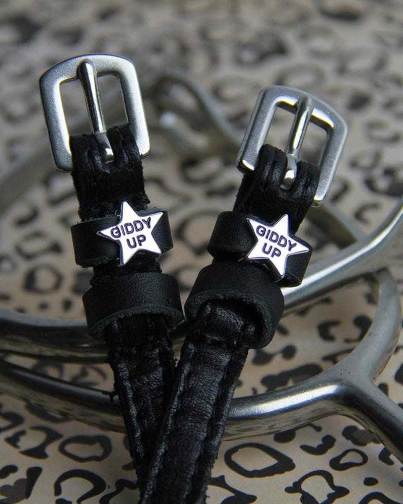 ManeJane Black Spur Straps Giddy Up Spur Straps equestrian boot socks boot socks thin socks riding socks pattern socks tall socks funny socks knee high socks horse socks horse show socks