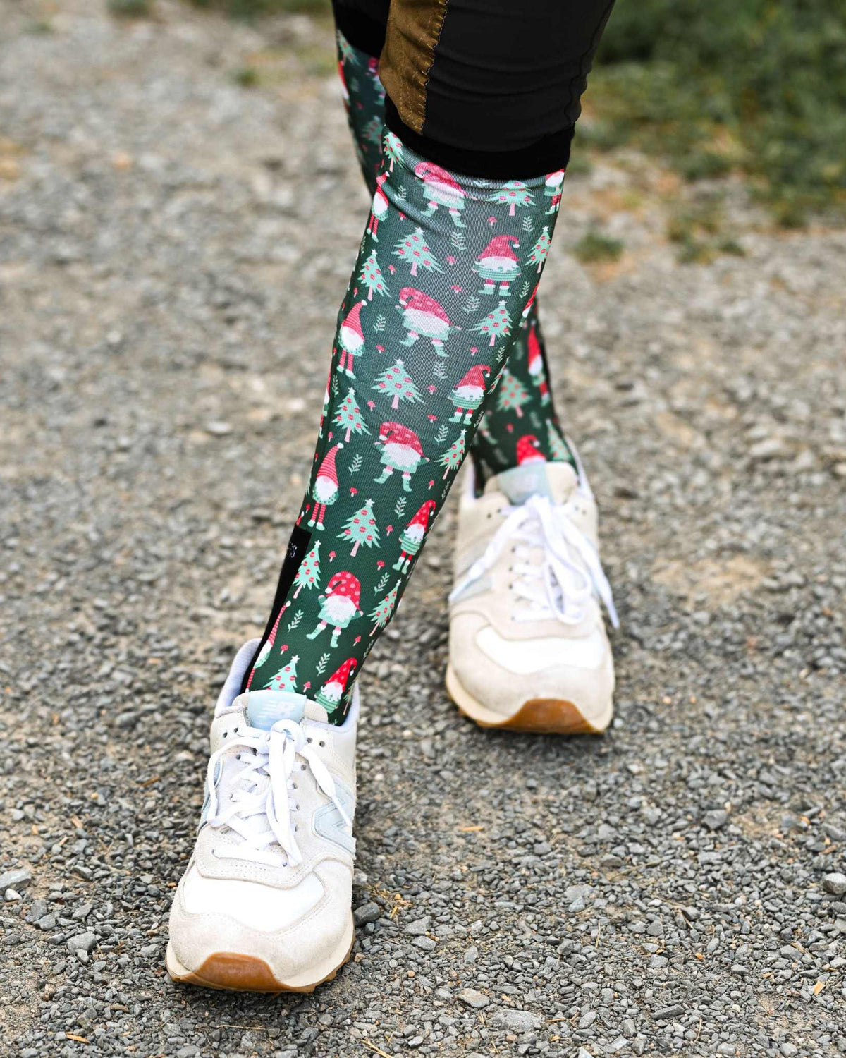 dreamers & schemers Pair & A Spare Gnome for the Holidays Pair & A Spare Socks equestrian boot socks boot socks thin socks riding socks pattern socks tall socks funny socks knee high socks horse socks horse show socks