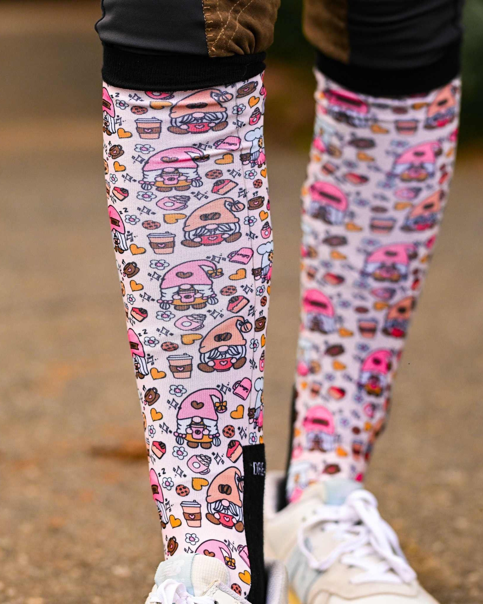 dreamers & schemers Pair & A Spare Gnome Sweet Gnome Pair & A Spare Socks equestrian boot socks boot socks thin socks riding socks pattern socks tall socks funny socks knee high socks horse socks horse show socks
