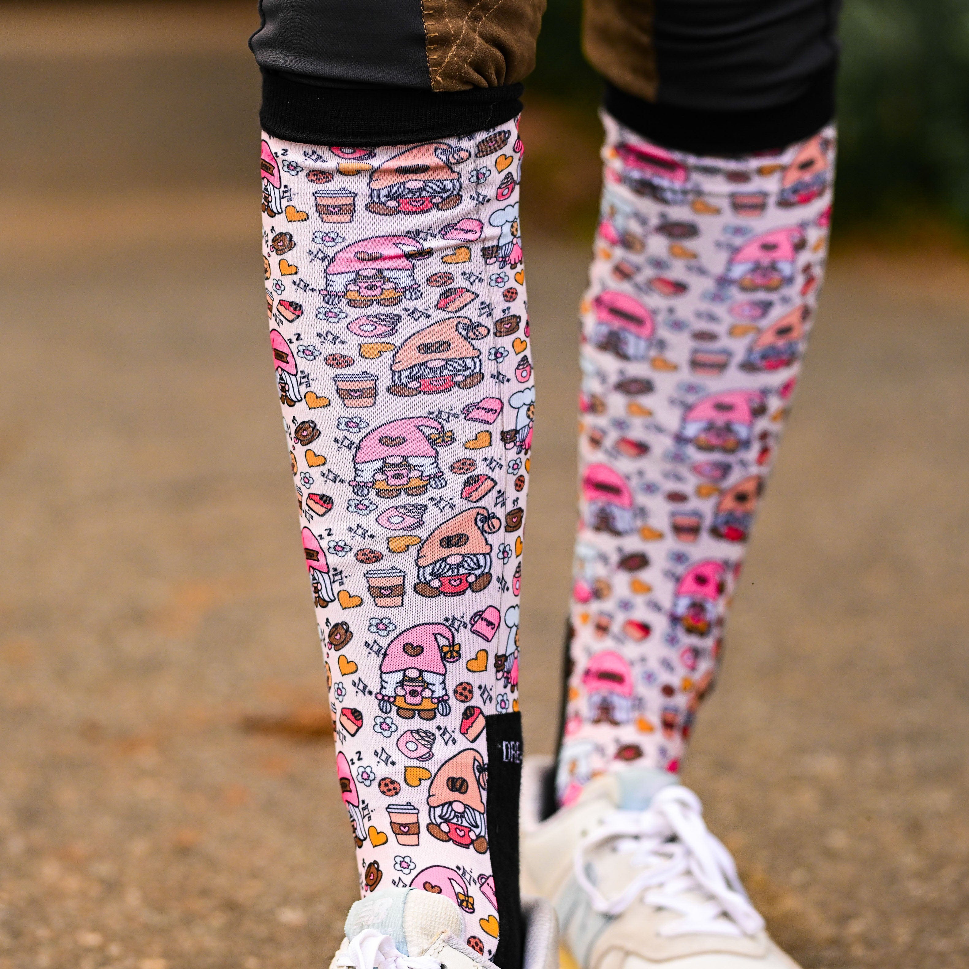 dreamers & schemers Pair & A Spare Gnome Sweet Gnome Pair & A Spare Socks equestrian boot socks boot socks thin socks riding socks pattern socks tall socks funny socks knee high socks horse socks horse show socks