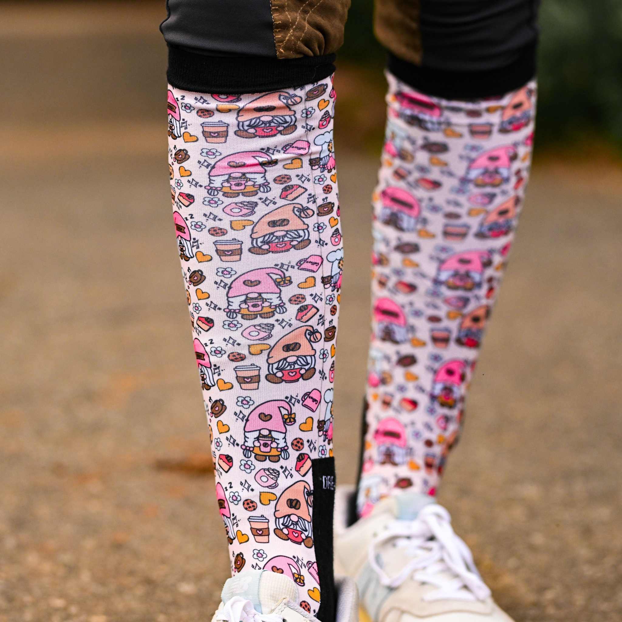 dreamers & schemers Pair & A Spare Gnome Sweet Gnome Pair & A Spare Socks equestrian boot socks boot socks thin socks riding socks pattern socks tall socks funny socks knee high socks horse socks horse show socks