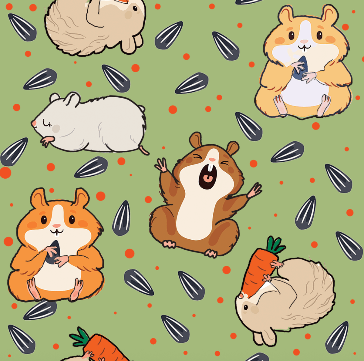 Hamsters Pair & A Spare Socks black top boot socks pack of three with breathable knit and flat-seam toe