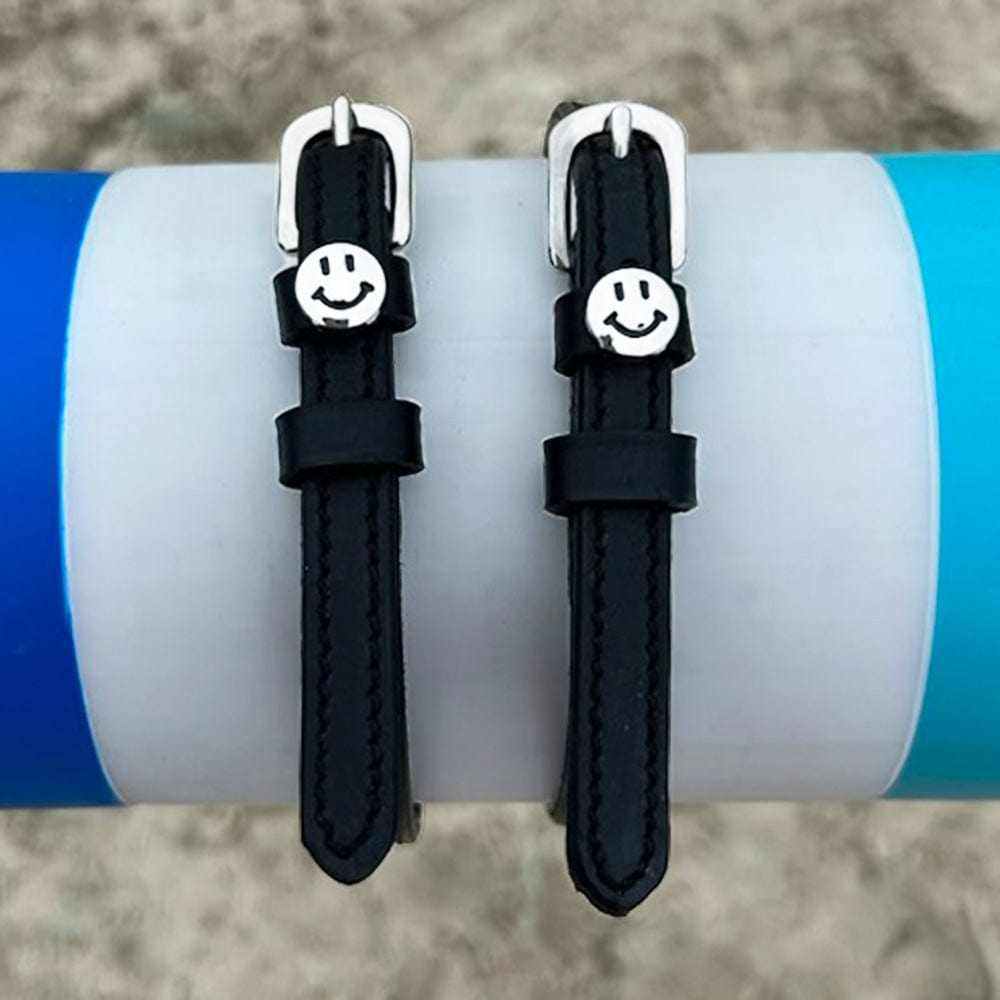 ManeJane Spur Straps Happy Face Spur Straps equestrian boot socks boot socks thin socks riding socks pattern socks tall socks funny socks knee high socks horse socks horse show socks