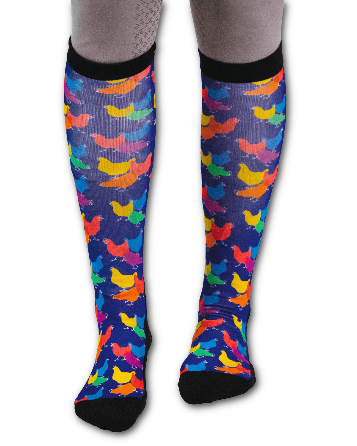 Hens Lens Pair black top boot socks with spare sock pack for adults