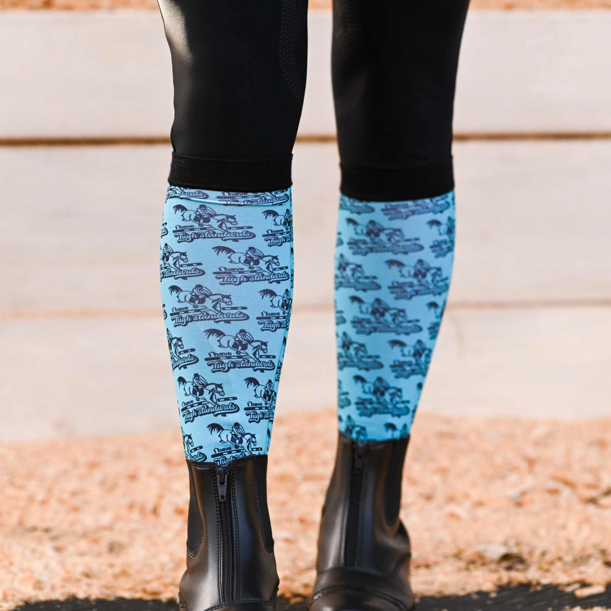 dreamers & schemers Pair & A Spare High Standards Pair & a Spare Socks equestrian boot socks boot socks thin socks riding socks pattern socks tall socks funny socks knee high socks horse socks horse show socks