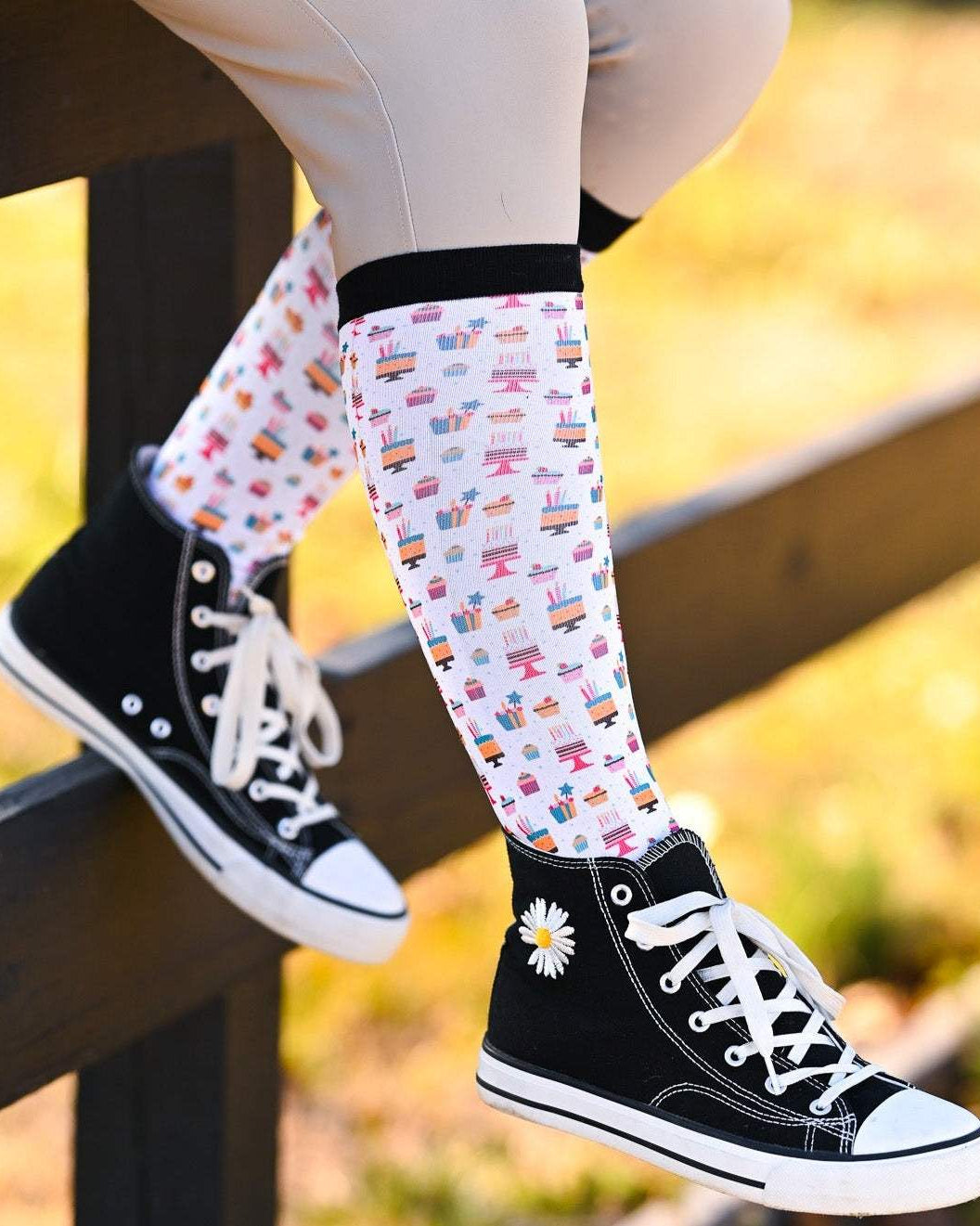Birthday equestrian boot socks, additional view