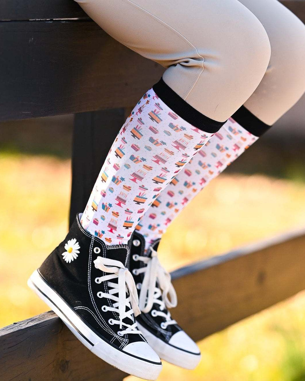 Birthday equestrian boot socks, additional view