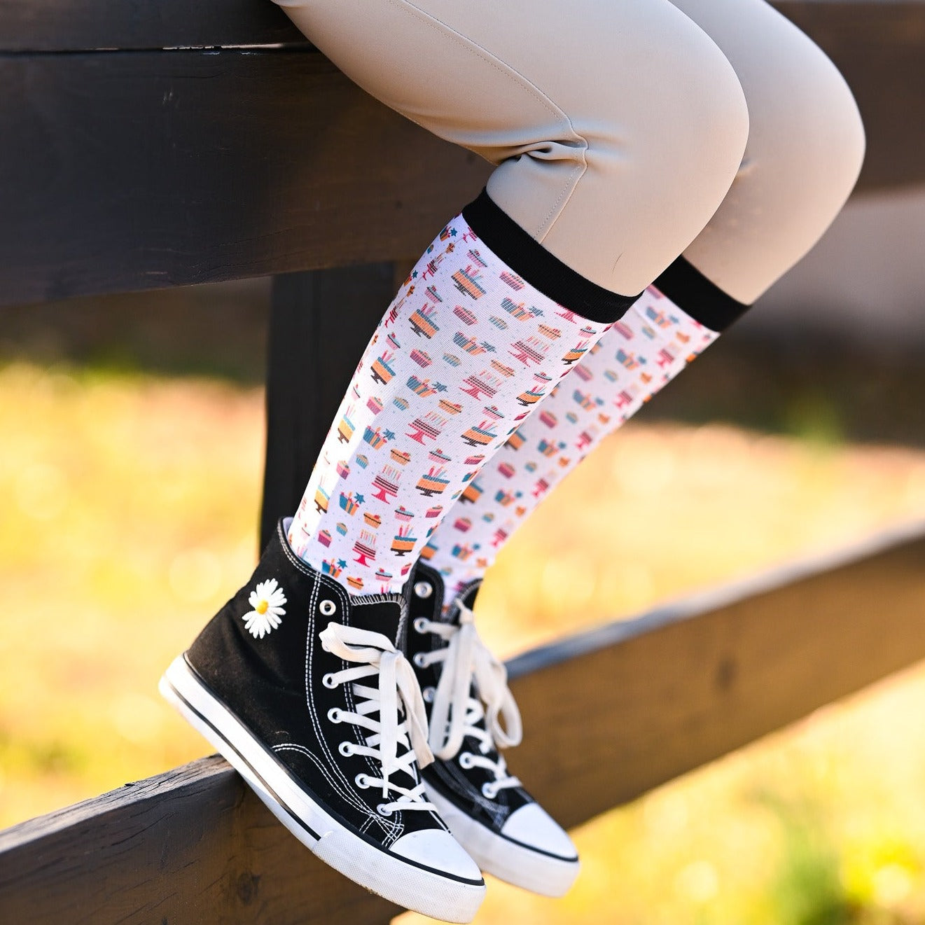 dreamers & schemers Pair & A Spare Holiday Birthday Socks equestrian boot socks boot socks thin socks riding socks pattern socks tall socks funny socks knee high socks horse socks horse show socks