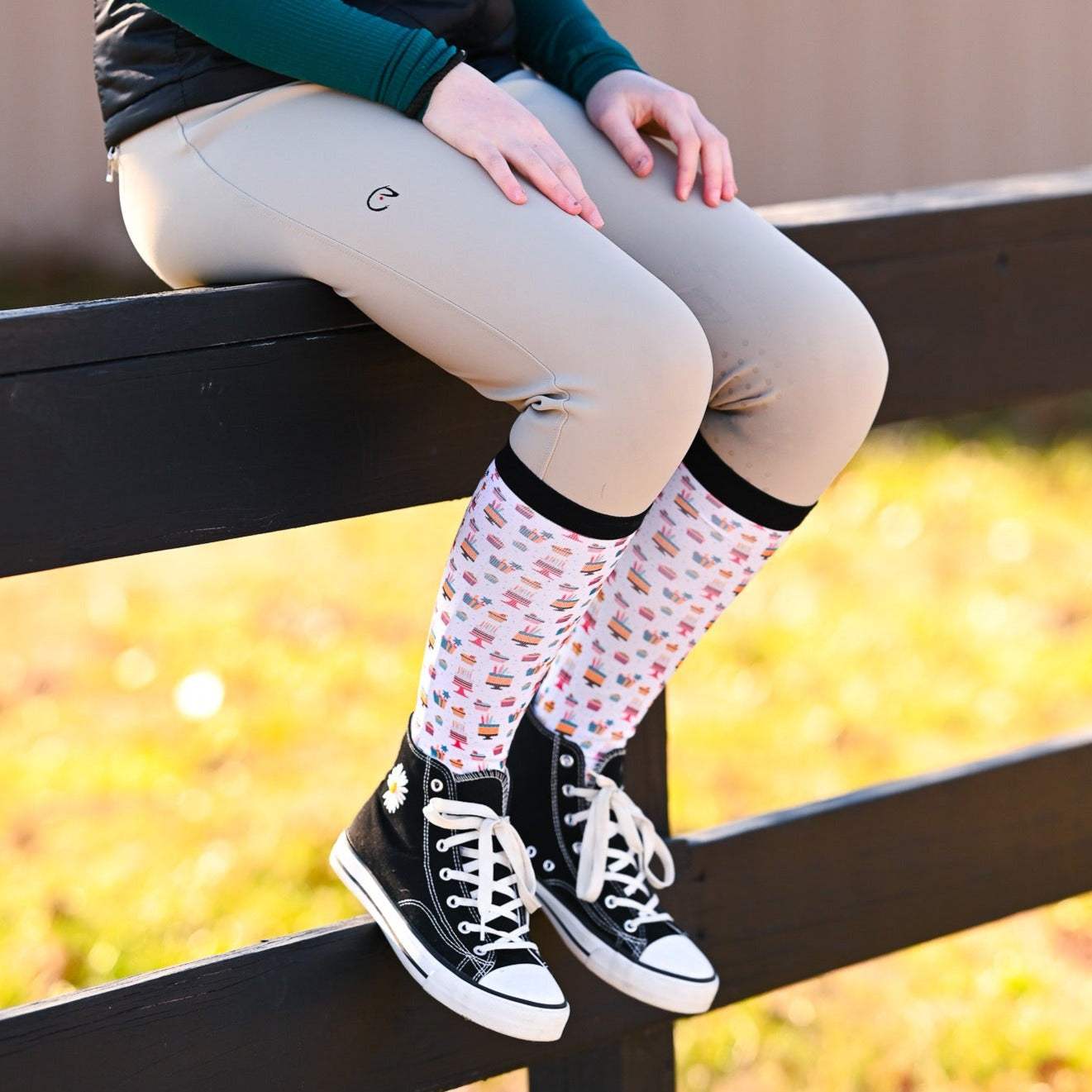 dreamers & schemers Pair & A Spare Holiday Birthday Socks equestrian boot socks boot socks thin socks riding socks pattern socks tall socks funny socks knee high socks horse socks horse show socks