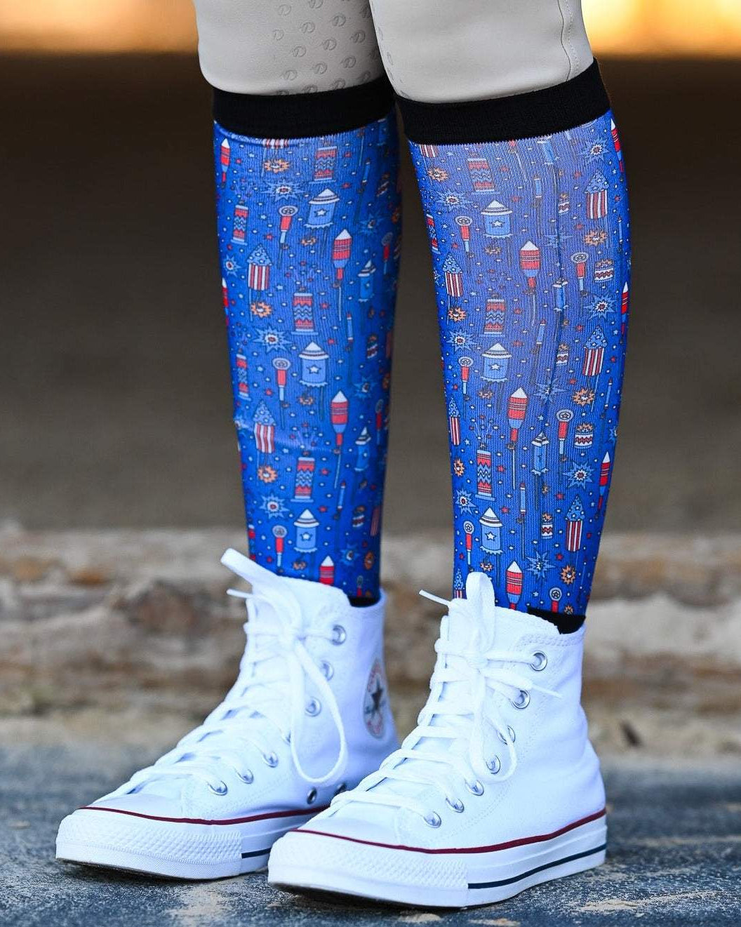 dreamers & schemers Pair & A Spare Holiday BOOM Socks equestrian boot socks boot socks thin socks riding socks pattern socks tall socks funny socks knee high socks horse socks horse show socks