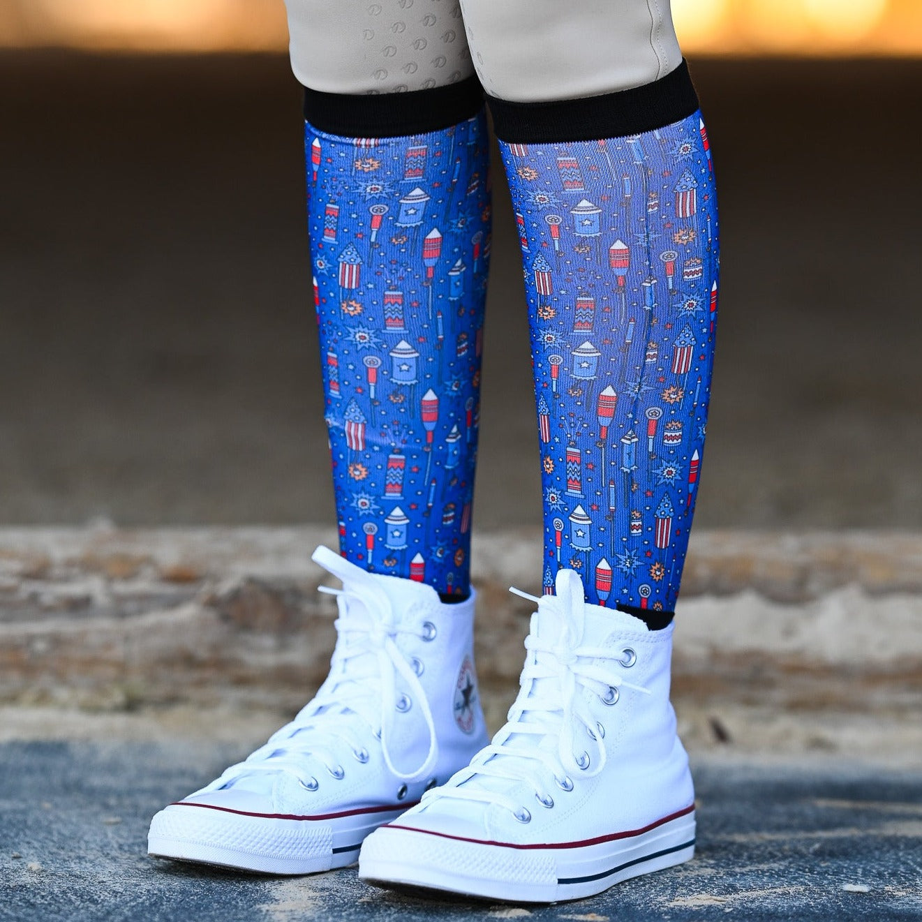 dreamers & schemers Pair & A Spare Holiday BOOM Socks equestrian boot socks boot socks thin socks riding socks pattern socks tall socks funny socks knee high socks horse socks horse show socks
