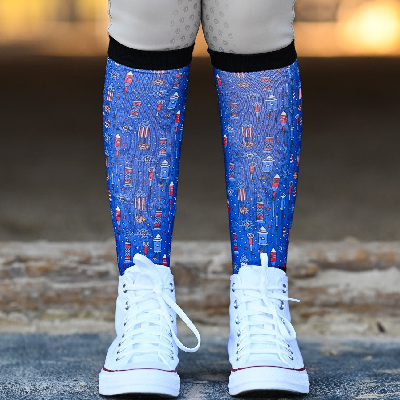 dreamers & schemers Pair & A Spare Holiday BOOM Socks equestrian boot socks boot socks thin socks riding socks pattern socks tall socks funny socks knee high socks horse socks horse show socks