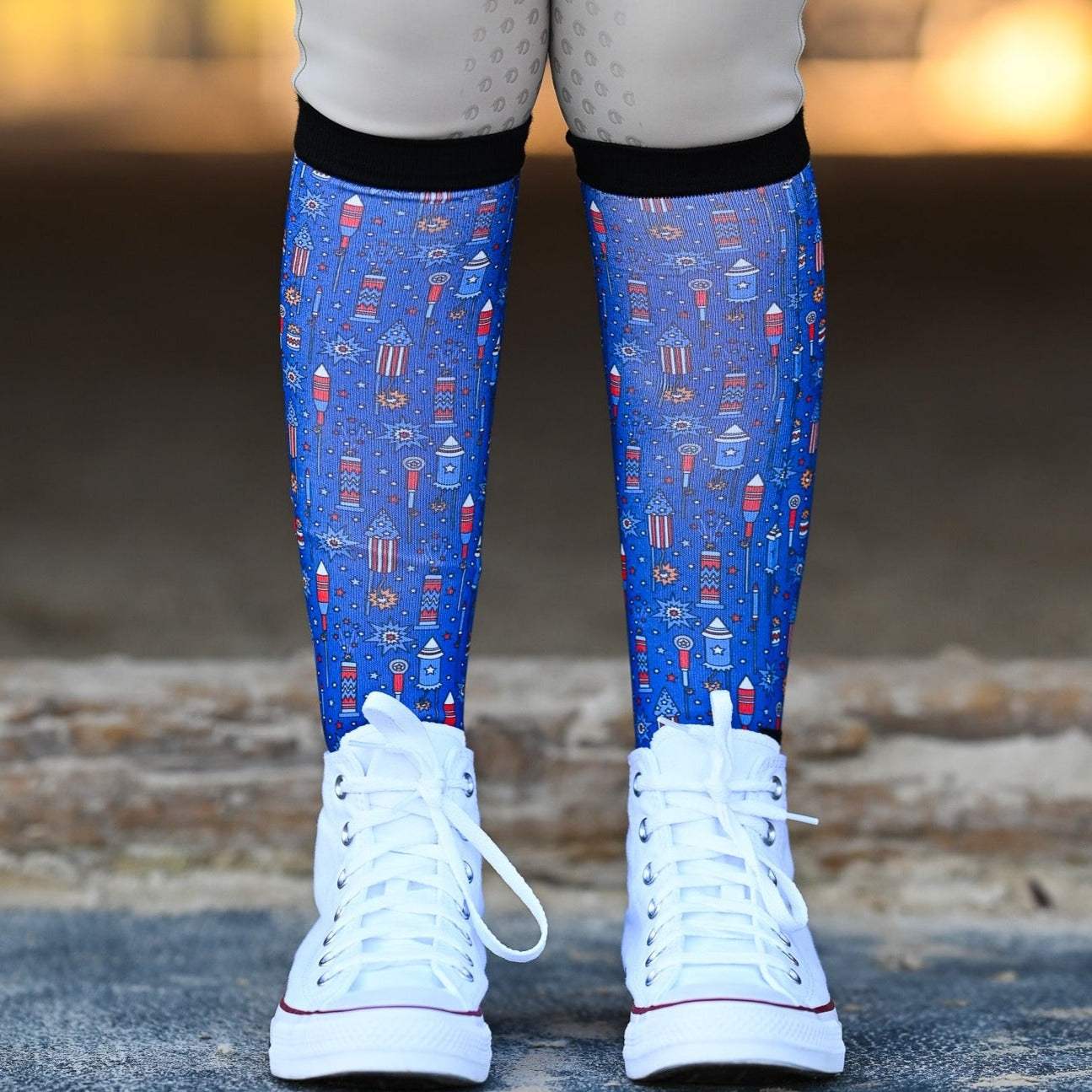dreamers & schemers Pair & A Spare Holiday BOOM Socks equestrian boot socks boot socks thin socks riding socks pattern socks tall socks funny socks knee high socks horse socks horse show socks