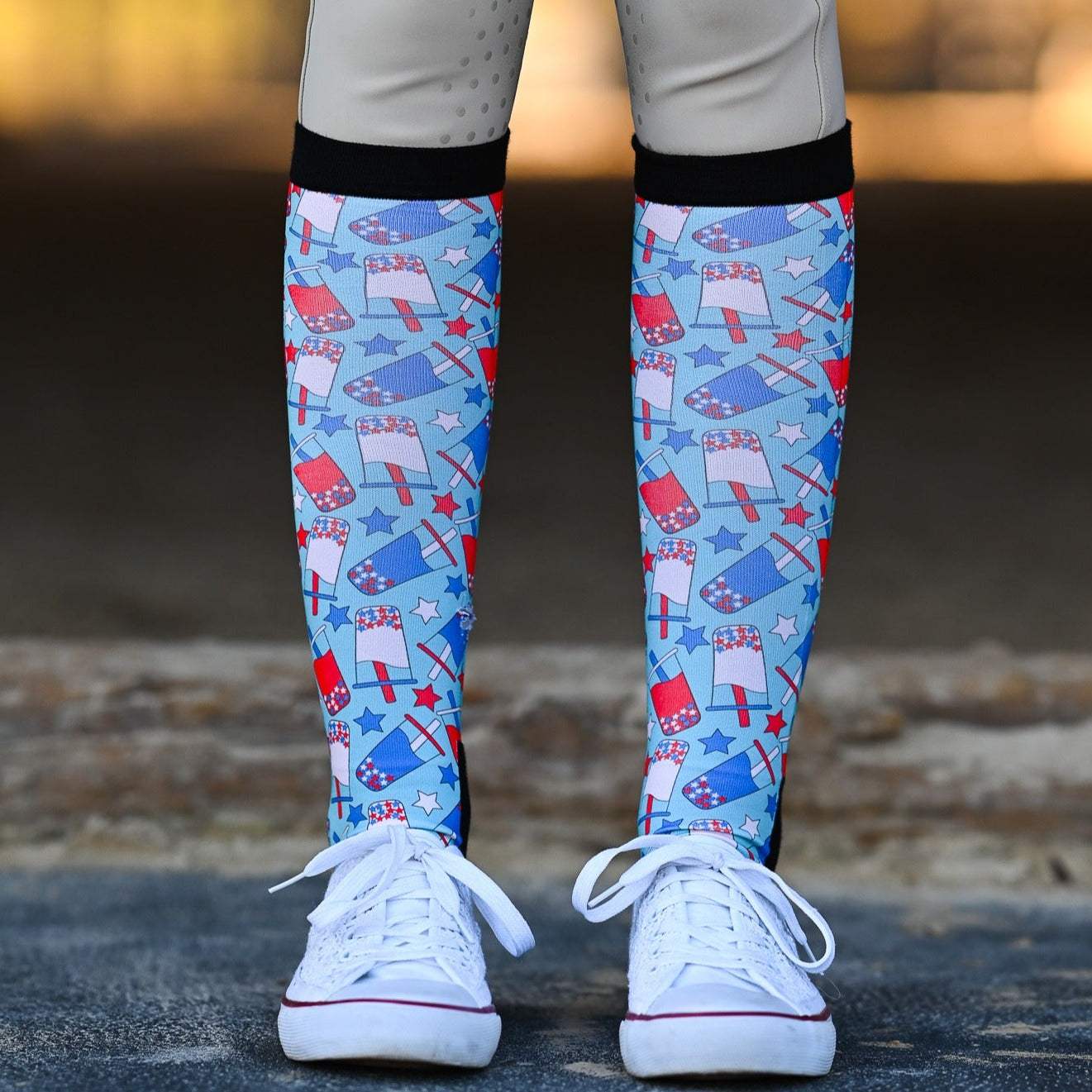 dreamers & schemers Pair & A Spare Holiday The 4th Socks equestrian boot socks boot socks thin socks riding socks pattern socks tall socks funny socks knee high socks horse socks horse show socks