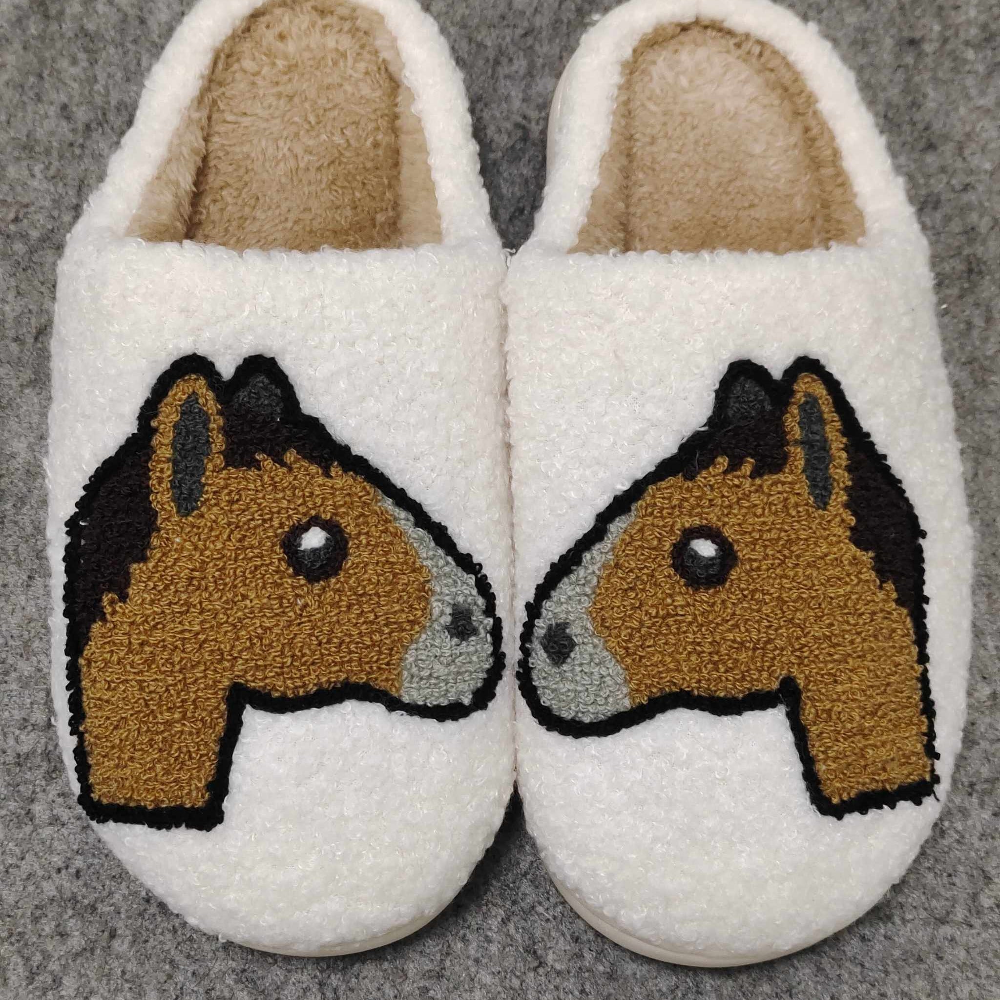 D&S Slipper Horse Head Emoji Slippers equestrian boot socks boot socks thin socks riding socks pattern socks tall socks funny socks knee high socks horse socks horse show socks