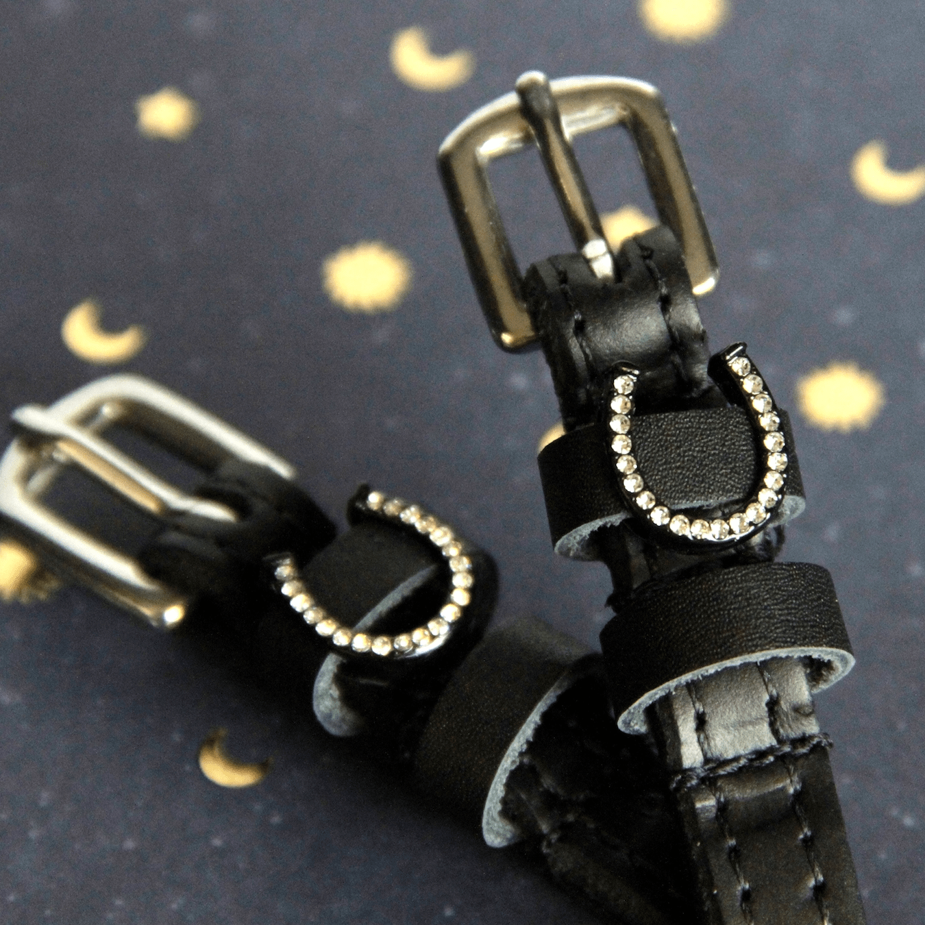 ManeJane Black Spur Straps Horse Shoes - Silver Bling Spur Straps equestrian boot socks boot socks thin socks riding socks pattern socks tall socks funny socks knee high socks horse socks horse show socks