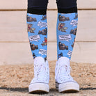 dreamers & schemers Pair & A Spare Horse Therapy  Pair & a Spare Socks equestrian boot socks boot socks thin socks riding socks pattern socks tall socks funny socks knee high socks horse socks horse show socks