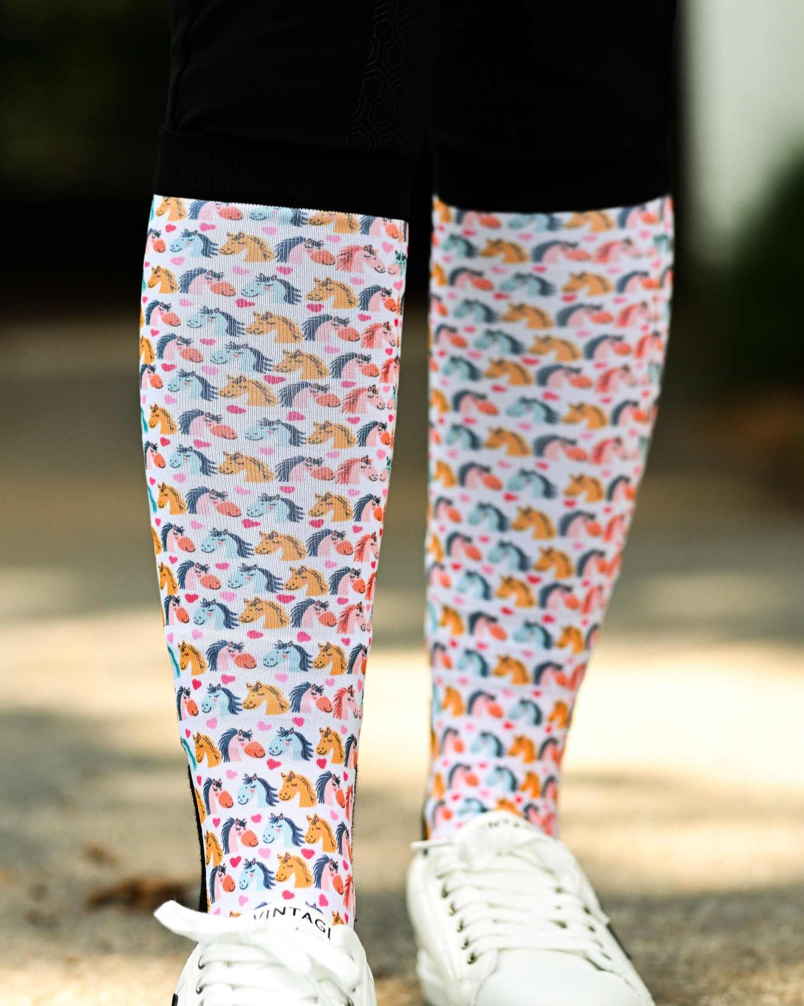 dreamers & schemers Pair & A Spare Horsing Around Pair & A Spare Socks equestrian boot socks boot socks thin socks riding socks pattern socks tall socks funny socks knee high socks horse socks horse show socks