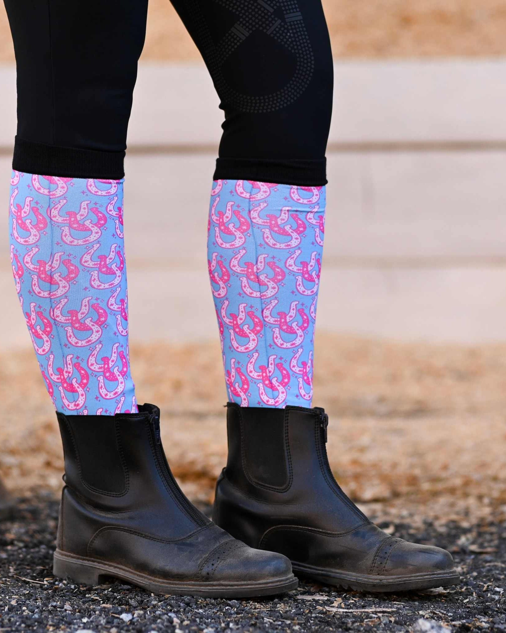 dreamers & schemers Pair & A Spare Howdy Pair & a Spare Socks equestrian boot socks boot socks thin socks riding socks pattern socks tall socks funny socks knee high socks horse socks horse show socks