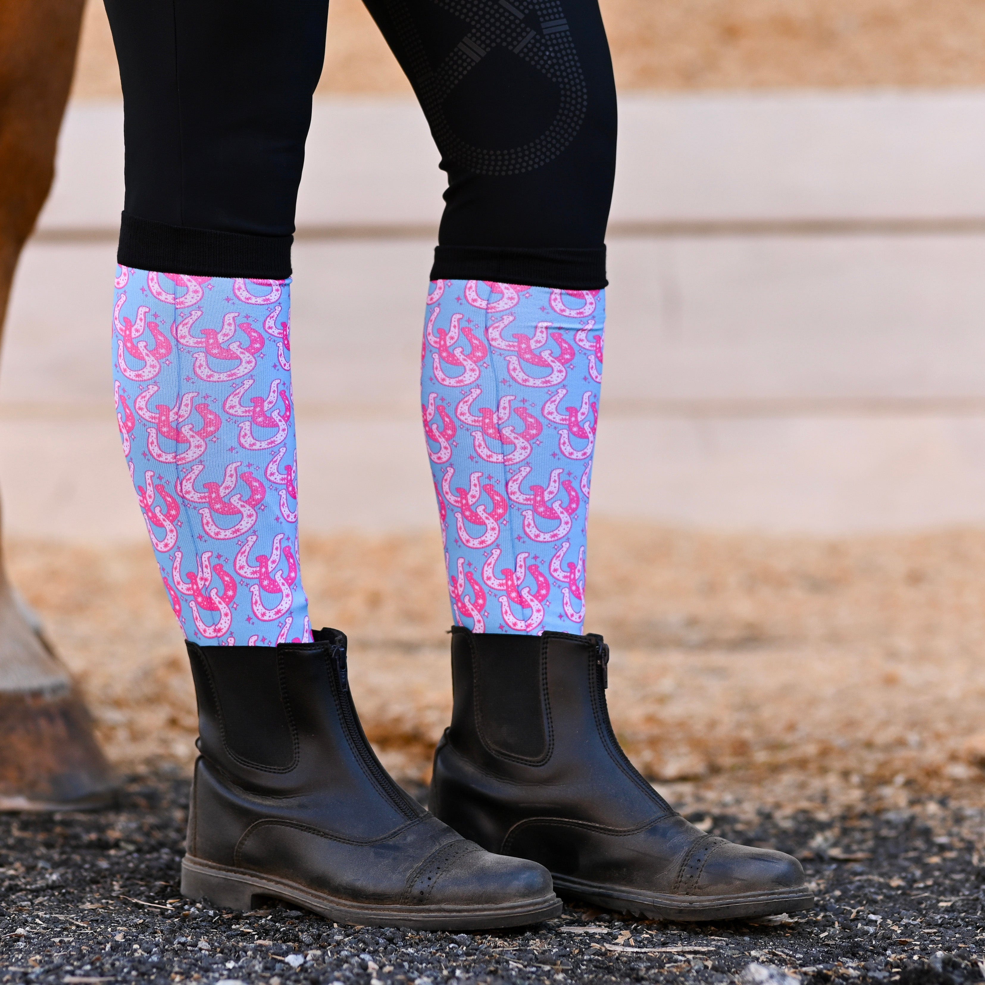 dreamers & schemers Pair & A Spare Howdy Pair & a Spare Socks equestrian boot socks boot socks thin socks riding socks pattern socks tall socks funny socks knee high socks horse socks horse show socks