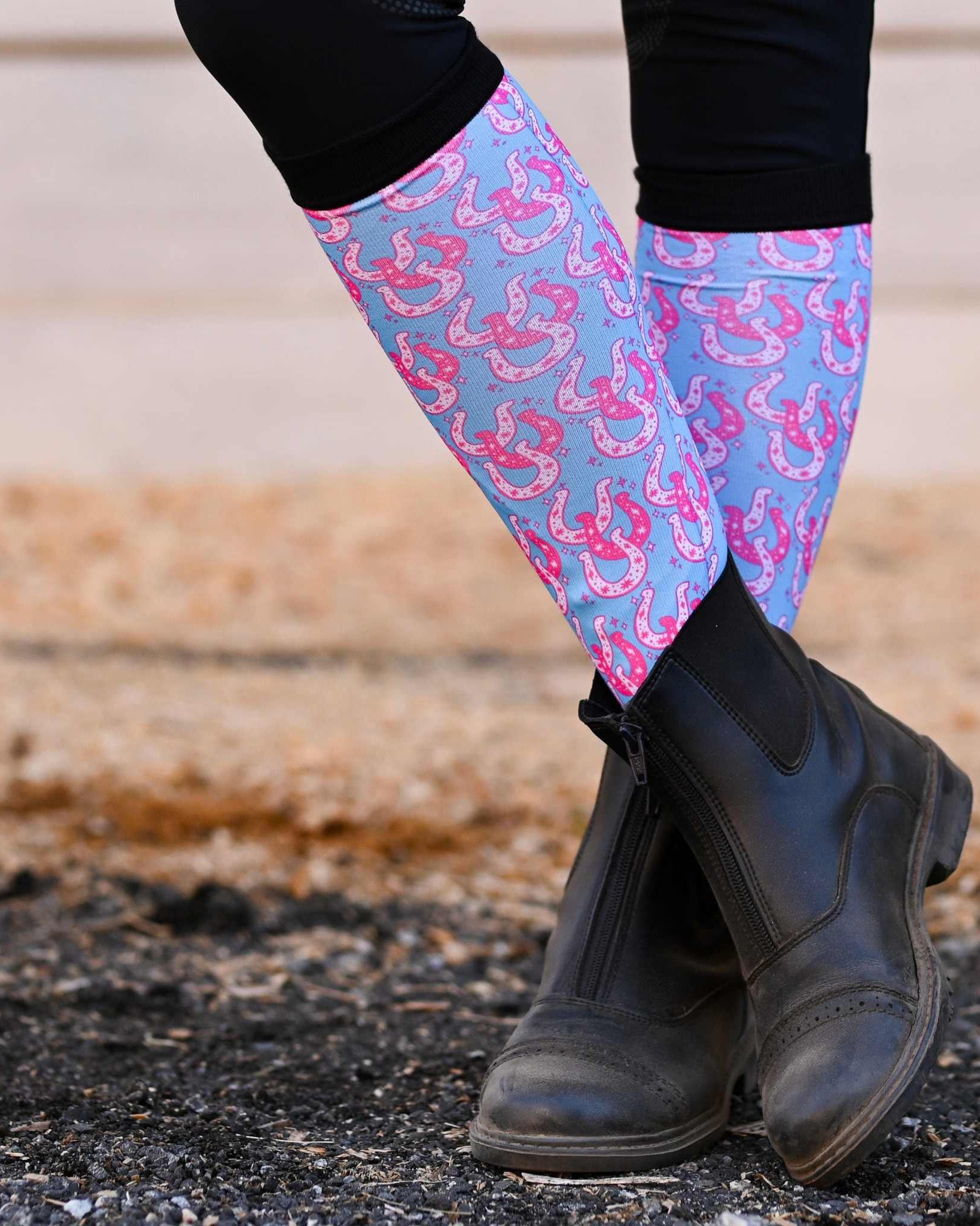 dreamers & schemers Pair & A Spare Howdy Pair & a Spare Socks equestrian boot socks boot socks thin socks riding socks pattern socks tall socks funny socks knee high socks horse socks horse show socks