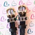 I Don't Know ? Spur Straps ManeJane black leather spur straps with non-stretch interior and stainless steel buckle for Engl.