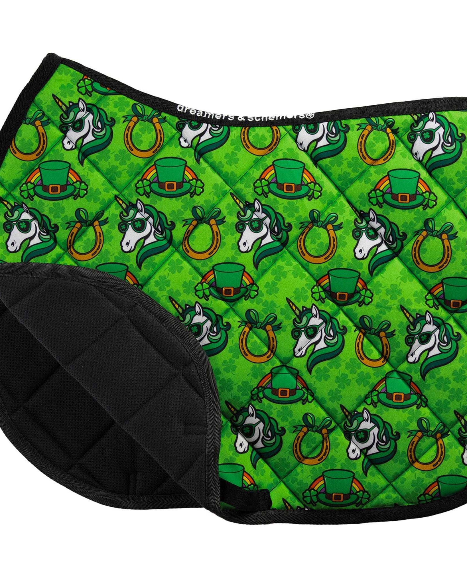 I Luck It A Lot Saddle Pad full-size with cushy quilting and stylish pattern for comfortable everyday riding