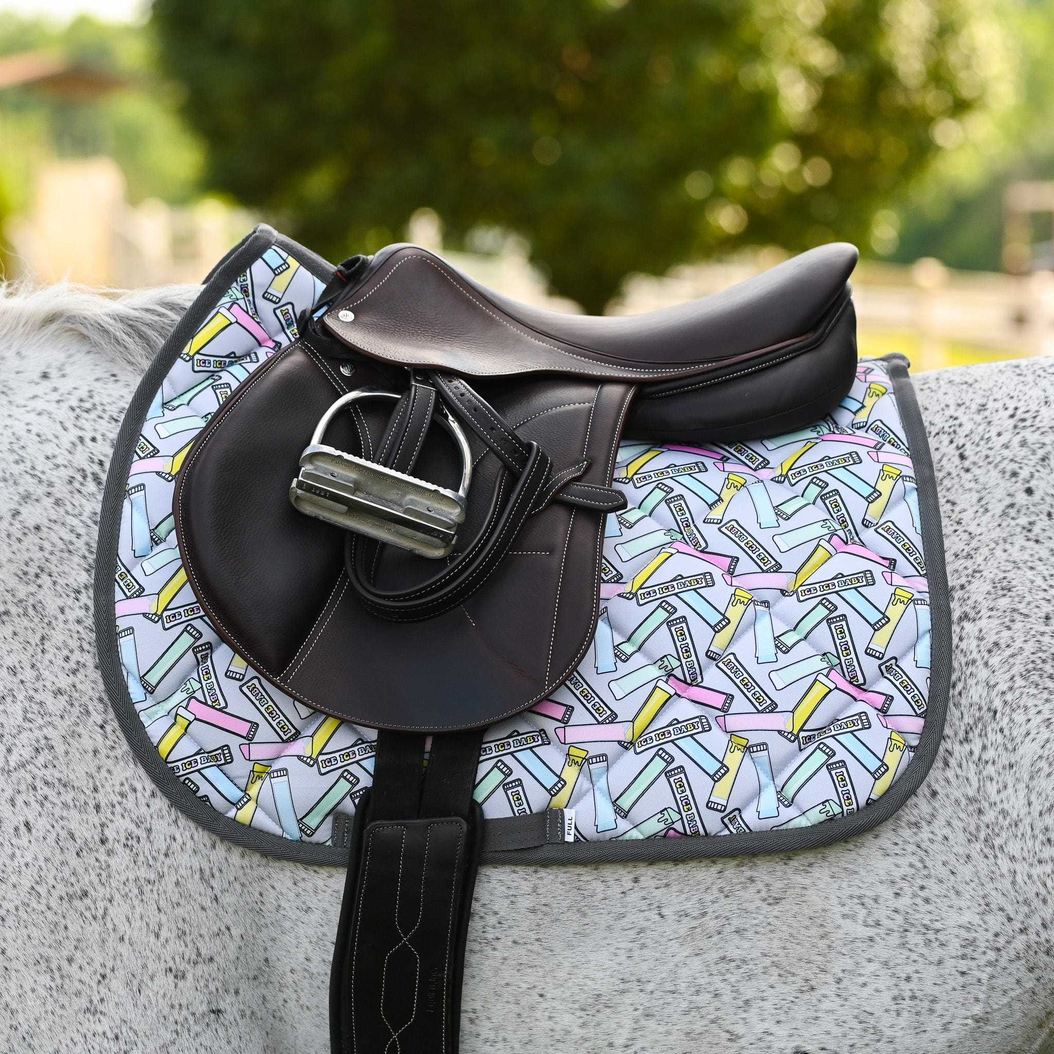 Dreamers & Schemers Ice Ice Baby Saddle Pad – patterned saddle pad, equestrian gift, horseback riding gear from Dreamers & Schemers Saddle Pads