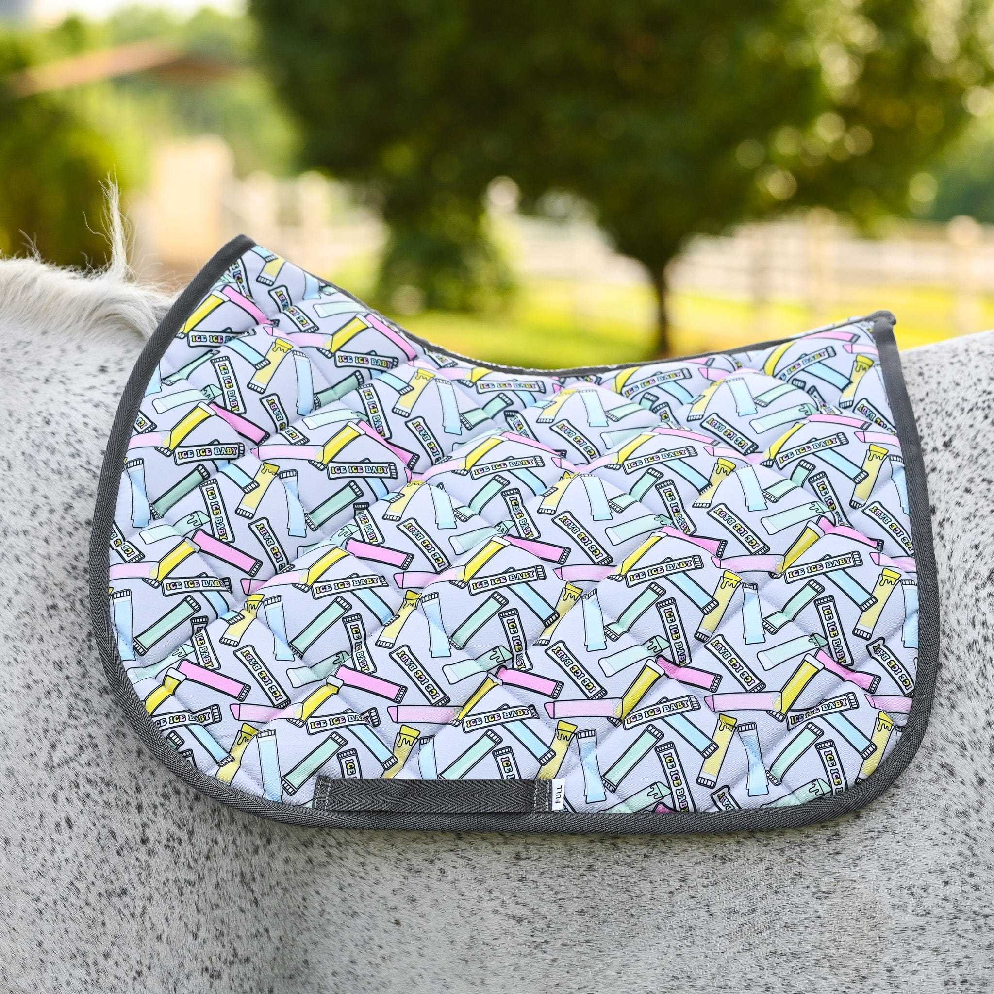 Dreamers & Schemers Ice Ice Baby Saddle Pad – patterned saddle pad, equestrian gift, horseback riding gear from Dreamers & Schemers Saddle Pads