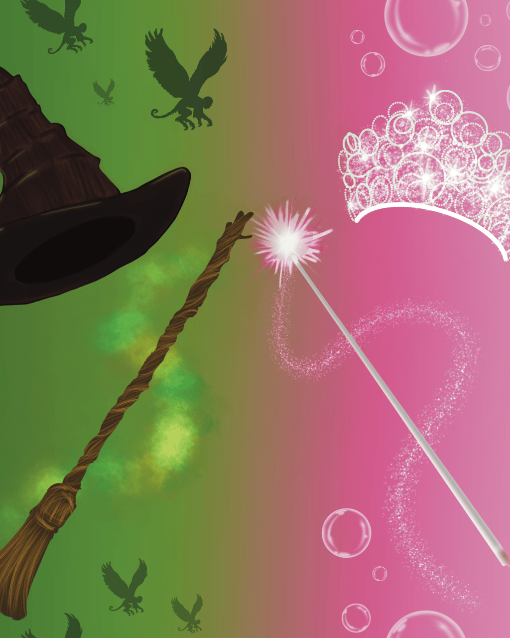Limited Wicked boot socks with magical witch and fairy theme, handcrafted in USA, one size youth